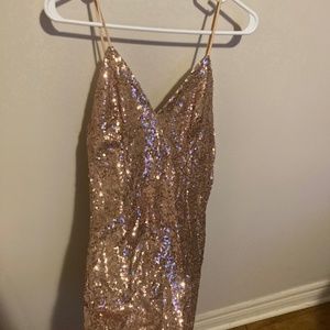 Pink sequin dress